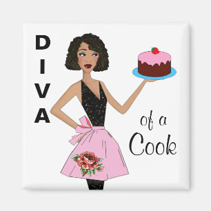 Íman "Diva ímãs étnicos de um cozinheiro"
