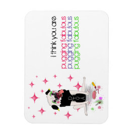Íman Diva Pug: Pugging Fabuloso Magnet