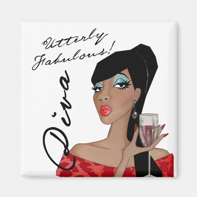 Íman Diva totalmente fabulosa de um ímã (Frente)