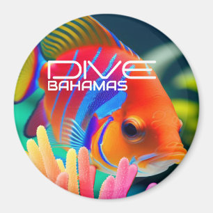 Íman Dive Bahamas - Magnet redondo