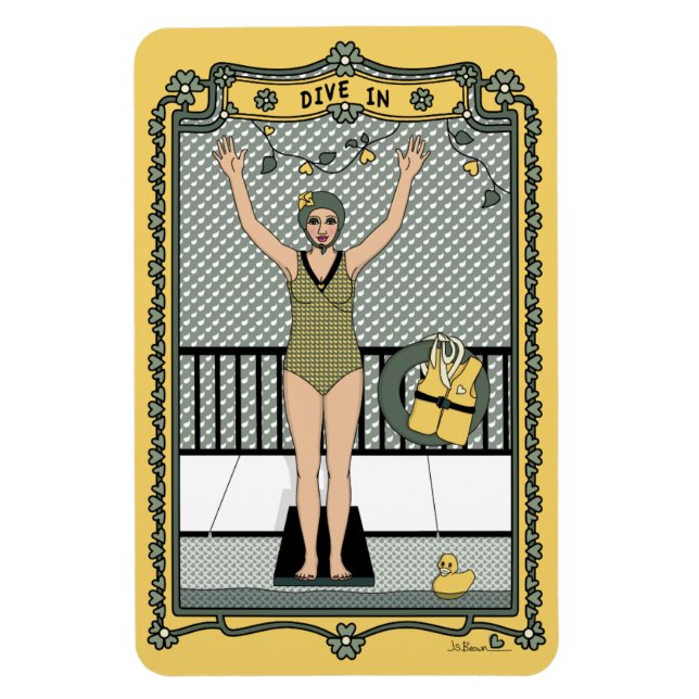 Íman Dive No_C_4x6 Magnet Do Refrigerador (Vertical)