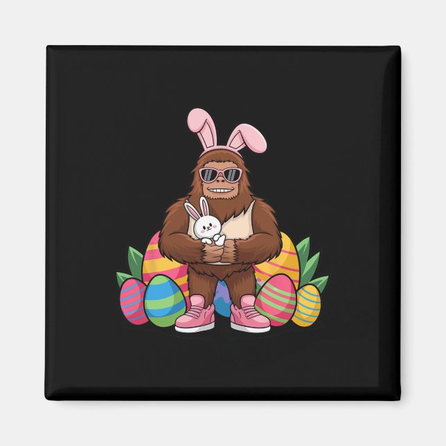 Íman Diversão Bigfoot Páscoa Coelho Mashup – Sasquatch  (Frente)