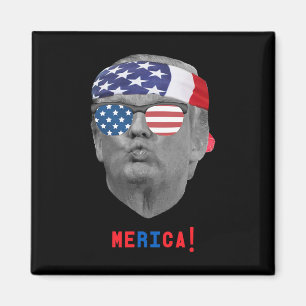 Íman Diversão Cara de Beicinho do Trump Vintage Bandeir