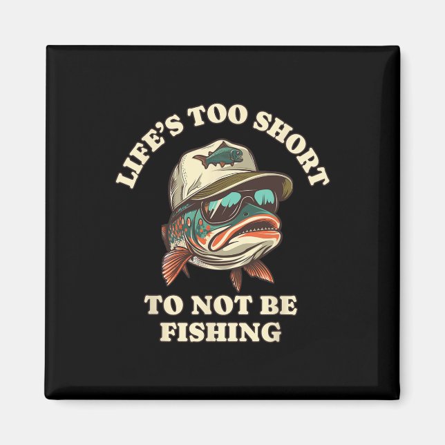 Íman Diversão da Pesca Truta Relaxada Pescador  (Frente)