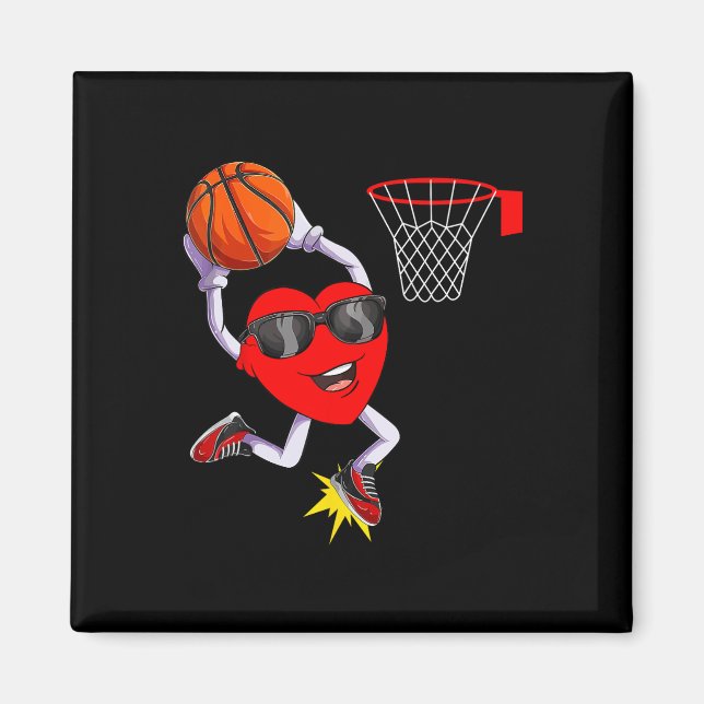 Íman Diversão do Coração Dunking Bysketbyll Sport Amant (Frente)