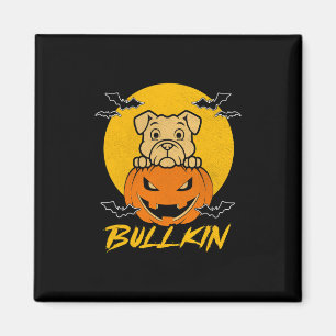 Íman Diversão do Halloween Bulhdog Halloween Pumpkin Co