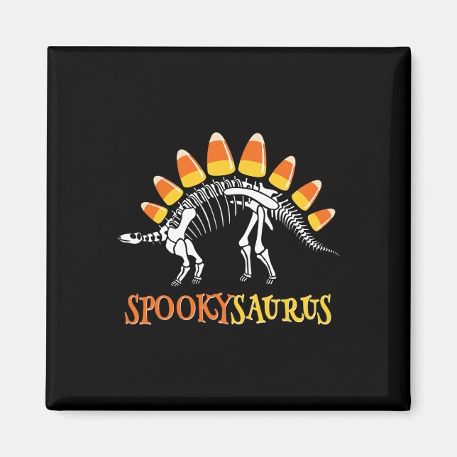 Íman Diversão do Spookysaurus Candy Corn Dinossaur Hall (Frente)