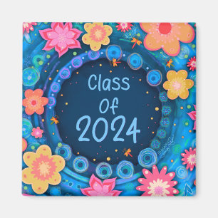 Íman Diversão Floral Girlie Classe de 2024 Inspirividad