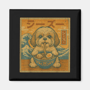 Íman Diversão Kawaii Ramen Macarrão Japonês Shih Tzu Co