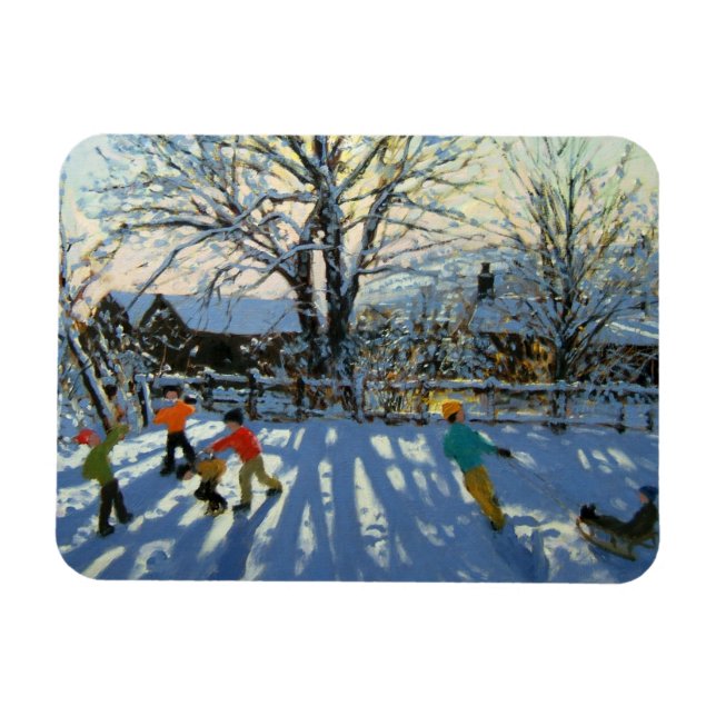 Íman Diversão na neve Tideswell Derbyshire (Horizontal)