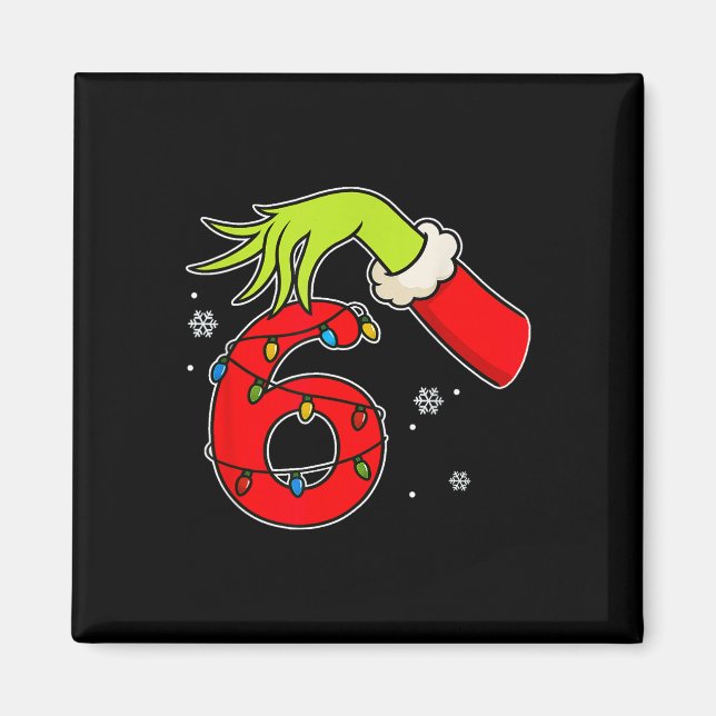 Íman Diversão Número 6 Natal 67 Seis Sete Meme Xmas Hom (Frente)