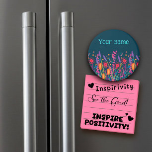 Íman Diversão Personalizada de Flores Selvagens Inspiri