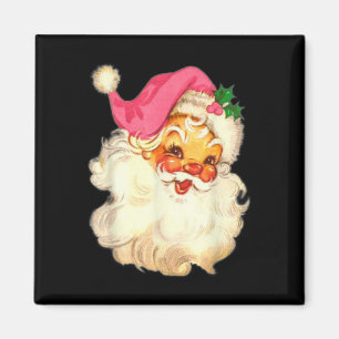 Íman Diversão Vintage Rosa Papai Noel Rosa Design de Na