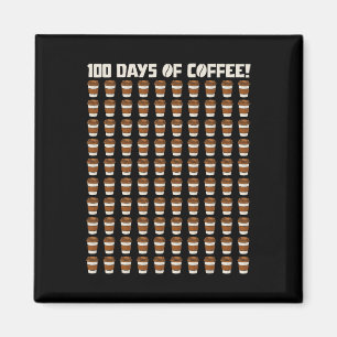 Íman Divertido 100 Dias de Professor de Café Feliz 100º