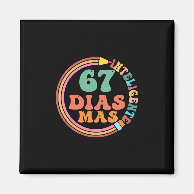 Íman Divertido 67 Dias De Professor Espanhol Meme Mais  (Frente)