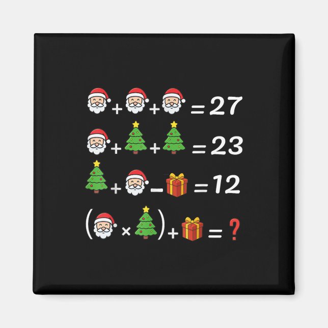 Íman Divertido 67 Meme Natal Professor de Matemática Pa (Frente)