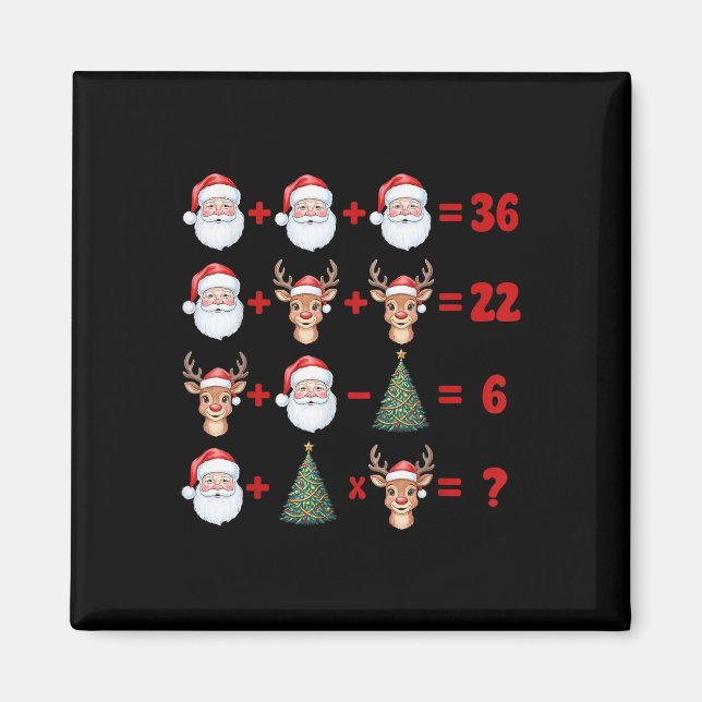 Íman Divertido 67 Meme Natal Professor de Matemática Pa (Frente)