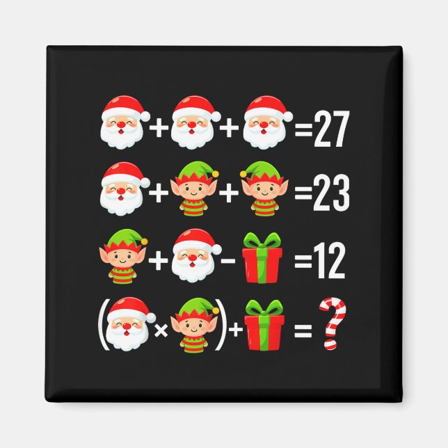 Íman Divertido 67 Meme Papai Noel Professor de Matemáti (Frente)