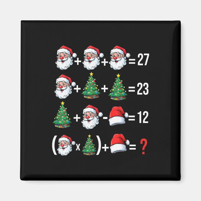 Íman Divertido 67 Meme Papai Noel Professor de Matemáti (Frente)