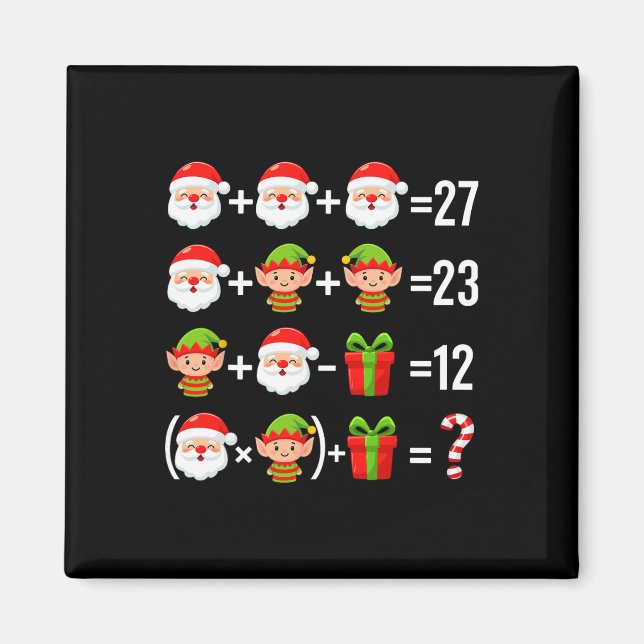 Íman Divertido 67 Meme Papai Noel Professor de Matemáti (Frente)
