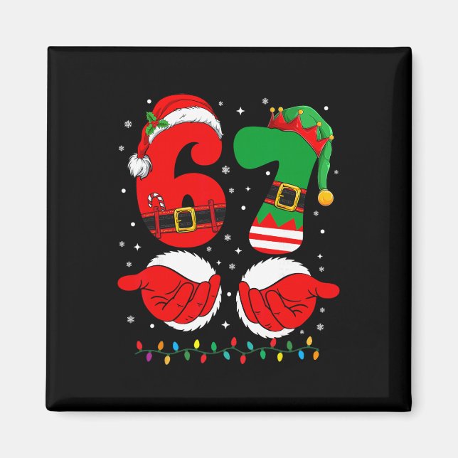 Íman Divertido 67 Natal 6 7 Meme Seis Sete Para Meninos (Frente)