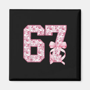Íman Divertido 67 Seis Sete Coquete Menina Rosa Toile M