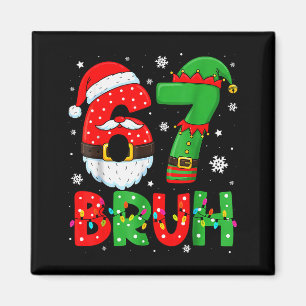 Íman Divertido 6 7 Seis Sete Bruh Meme Natal Papai Noel