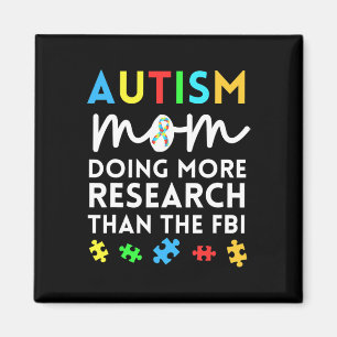 Íman Divertido Autismo Mãe Fazendo Mais Pesquisa Para A
