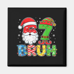 Íman Divertido Bruh 67 Seis Sete Natal 6 7 Meme Menino