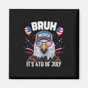 Íman Divertido Bruh Quatro 4 De Julho Águia Patriota Am