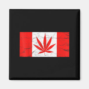 Íman Divertido Canadá & Folha de Maconha! Nova Bandeira