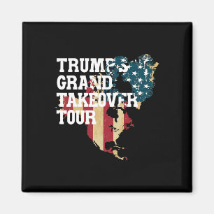 Íman Divertido Donald Trump Bandeira Americana Canadá G