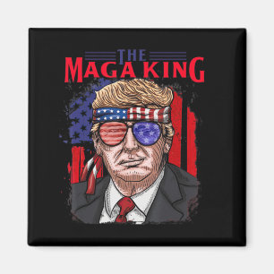 Íman Divertido Donald Trump Ultra Maga King em julho do