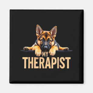Íman Divertido Gsd Shep Cachorro Meu Terapeutico Pastor