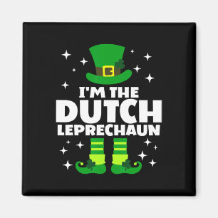 Íman Divertido Irlandês Holandês Leprechaun Feliz Dia d