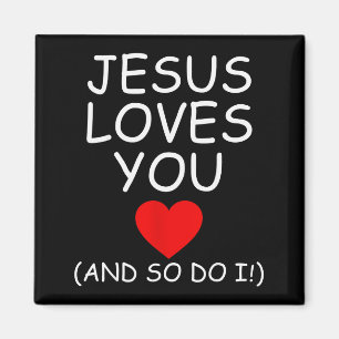 Íman Divertido Jesus Te Ama E Eu Também Jesus Cristão