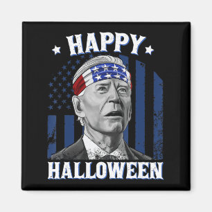 Íman Divertido Joe Biden Feliz Halloween Confundido Par