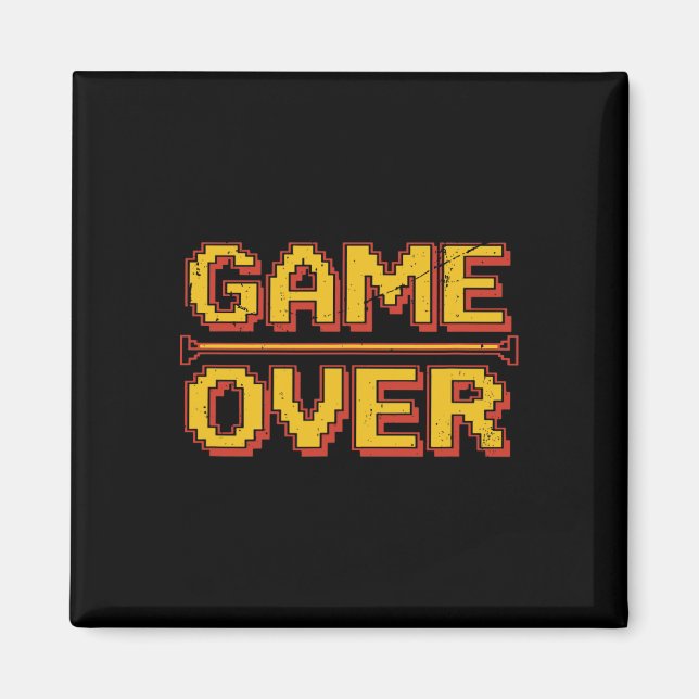 Íman Divertido Jogo de Vídeo de Arcade Retro Nostalgia  (Frente)