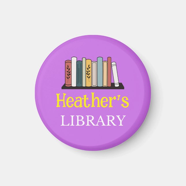 Íman DIVERTIDO! Magnet - Biblioteca - Personalizada - A (Frente)