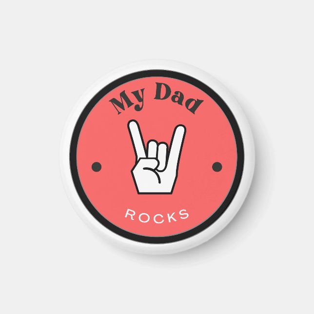 Íman Divertido! Magnet - Meu Pai ROCKS! (Frente)