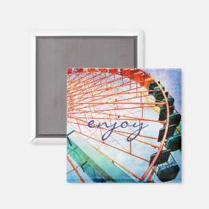 Íman Divertido na moda, o carnaval de roda-gigante colo