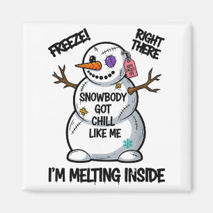 Íman Divertido Ninguém Neva Frio Como Meu Boneco de Nev
