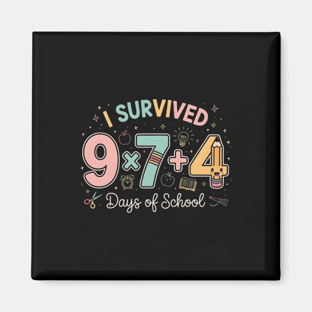 Íman Divertido Seis Sete 67 Dias De Escola Meme Matemát (Frente)