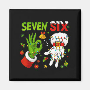 Íman Divertido Seis Sete 67 Meme 6 7 Natal Elfo Mão Men