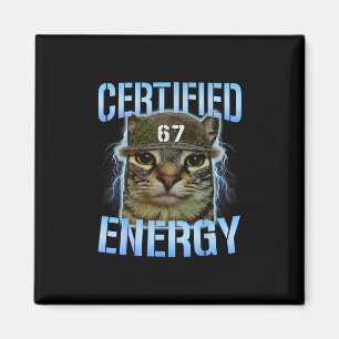 Íman Divertido Seis Sete 67 Meme Certificado Energia Ma