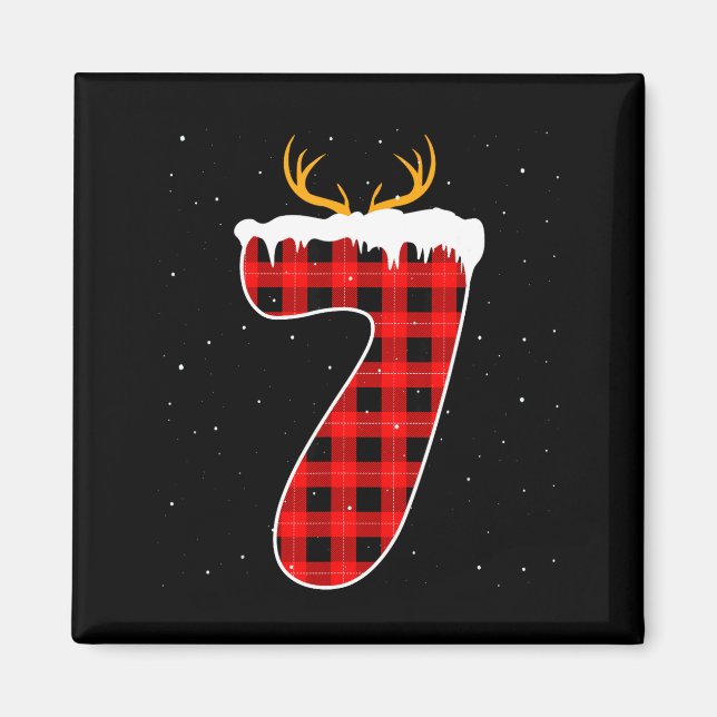 Íman Divertido Seis Sete 6 7 Meme 67 Natal Xadrez Verme (Frente)
