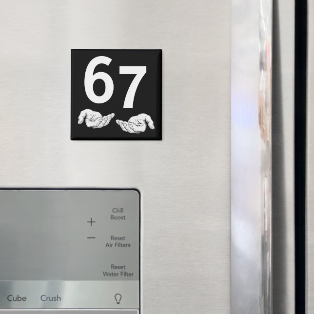 Íman Divertido Seis Sete 6 7 Meme Geração Alpha Gíria 6 (In Situ (Fridge))