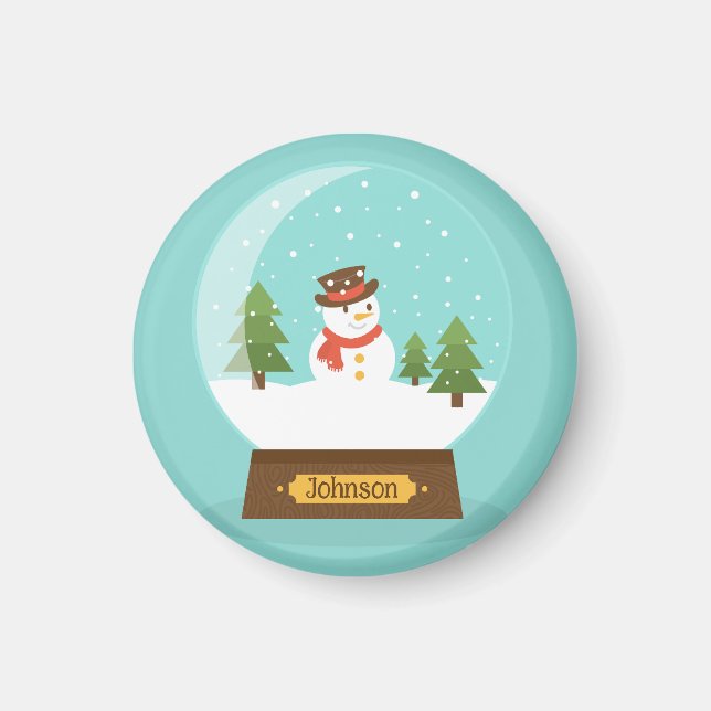 Íman DIVERTIDO! Snowman Magnet - Personalizado - Adicio (Frente)
