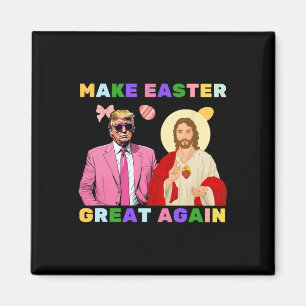 Íman Divertido Trump Jesus Cristo Faça a Páscoa Grande