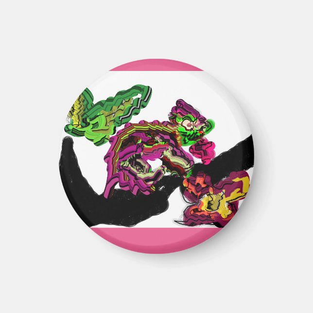 Íman Divertimento de Chameleon da floresta chuvosa (Frente)